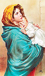 Madonna & Child holy card