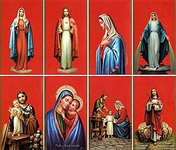Sienna Holy Family 8-card set, imported from Italy